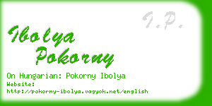 ibolya pokorny business card
